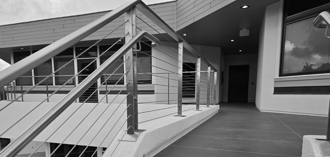 Shores Drive — Office tenant improvement project, including exterior 316 stainless steel handra