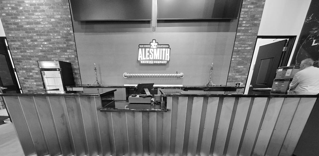 General Atomics — AleSmith — Tenant improvement for a café inside GA, including decorative metal wall panels
